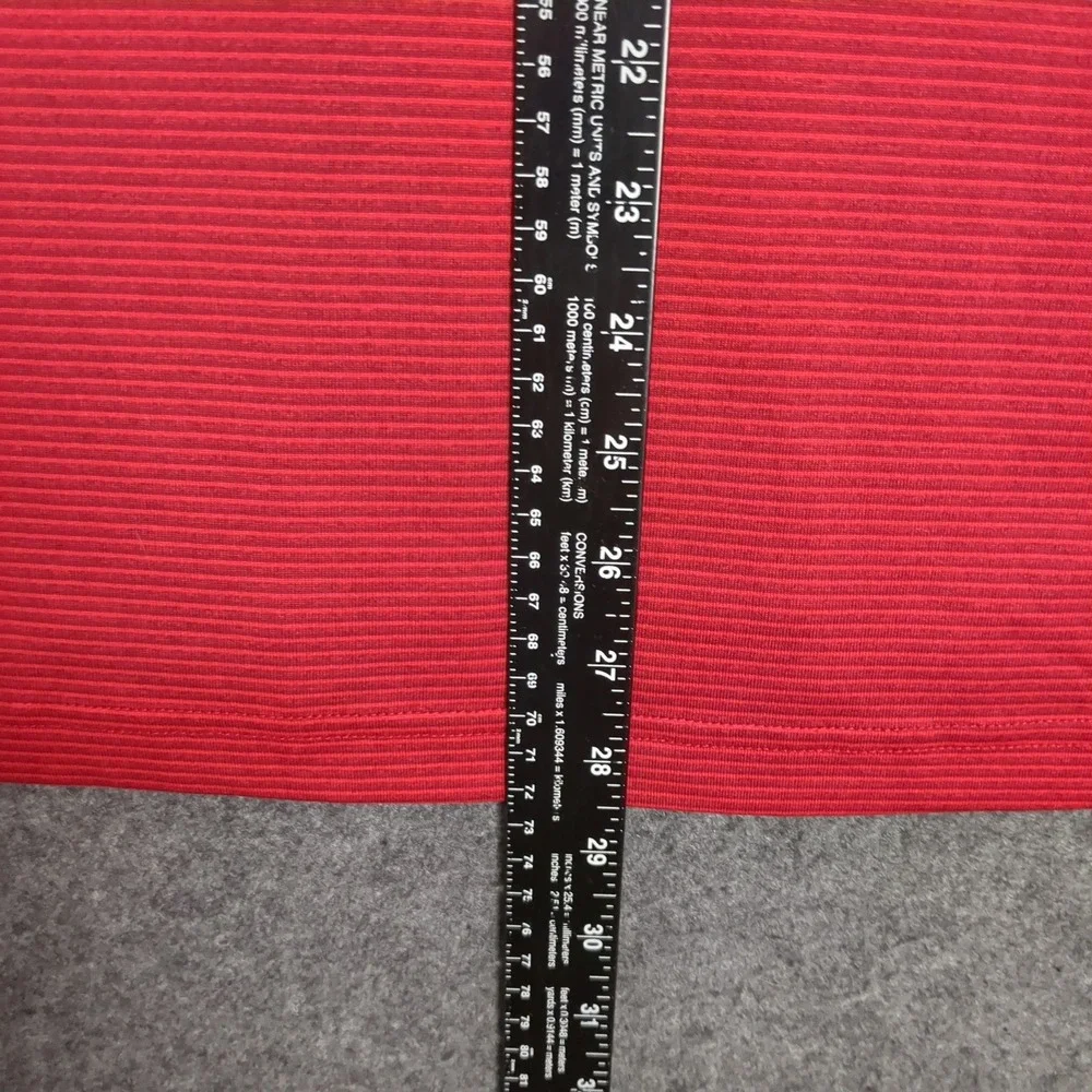 Nike Dri-FIT Mens‎ Large Red Striped Short Sleeve Training Performance T-Shirt